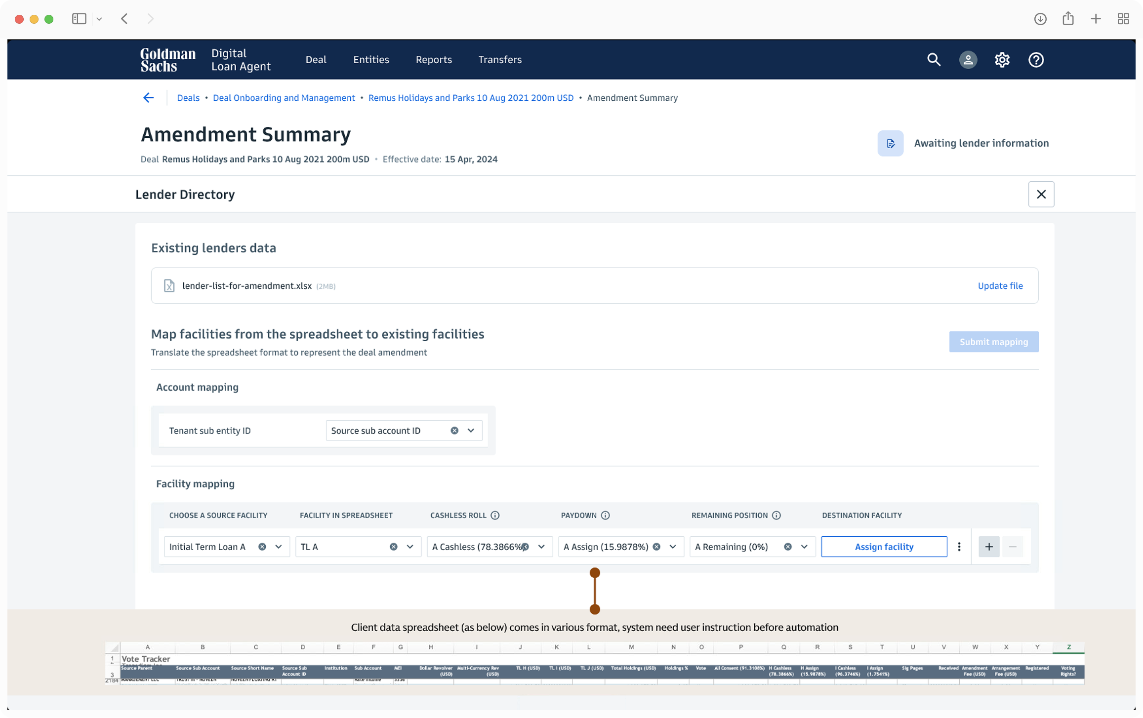 User-instructed automation example 1: mapping non-standard column headers